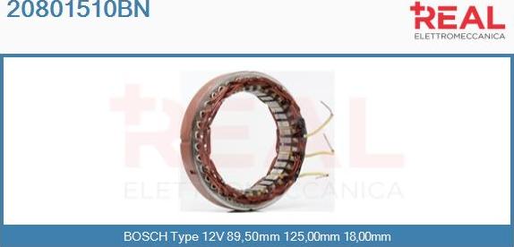 REAL 20801510BN - Stator, alternateur cwaw.fr