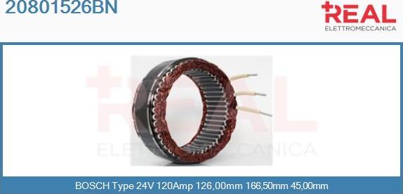 REAL 20801526BN - Stator, alternateur cwaw.fr