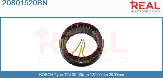 REAL 20801520BN - Stator, alternateur cwaw.fr