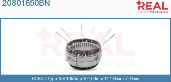 REAL 20801650BN - Stator, alternateur cwaw.fr