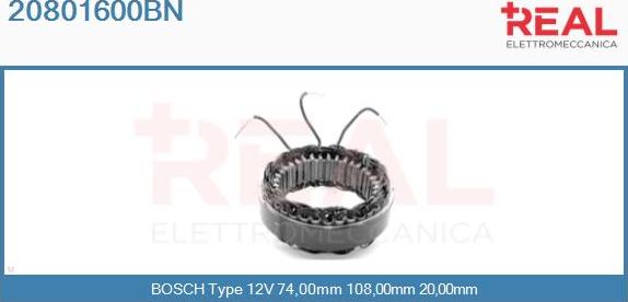 REAL 20801600BN - Stator, alternateur cwaw.fr