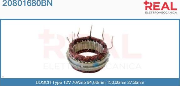 REAL 20801680BN - Stator, alternateur cwaw.fr