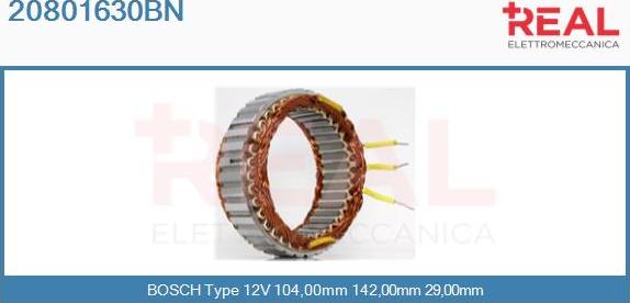 REAL 20801630BN - Stator, alternateur cwaw.fr