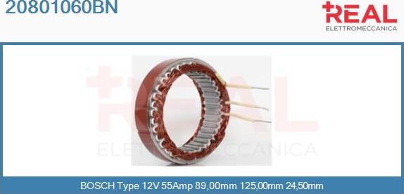 REAL 20801060BN - Stator, alternateur cwaw.fr