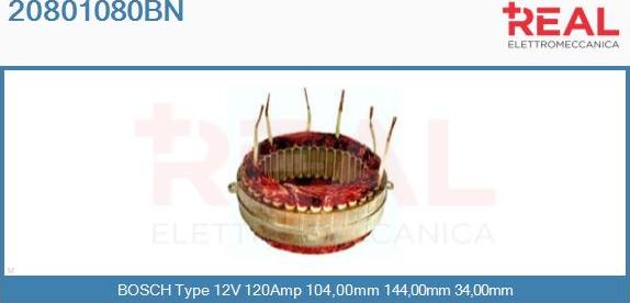 REAL 20801080BN - Stator, alternateur cwaw.fr