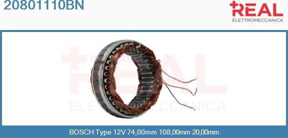 REAL 20801110BN - Stator, alternateur cwaw.fr