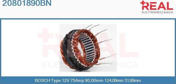 REAL 20801890BN - Stator, alternateur cwaw.fr