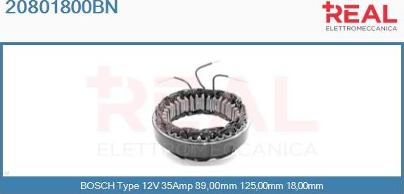 REAL 20801800BN - Stator, alternateur cwaw.fr