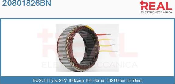 REAL 20801826BN - Stator, alternateur cwaw.fr