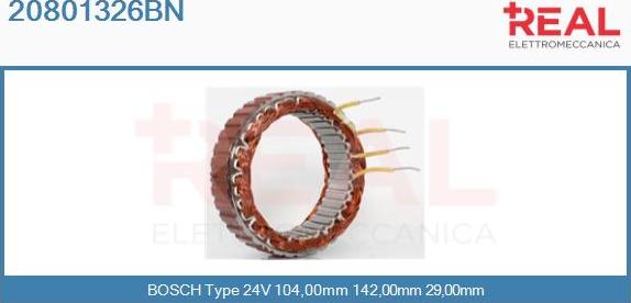 REAL 20801326BN - Stator, alternateur cwaw.fr