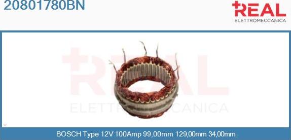 REAL 20801780BN - Stator, alternateur cwaw.fr