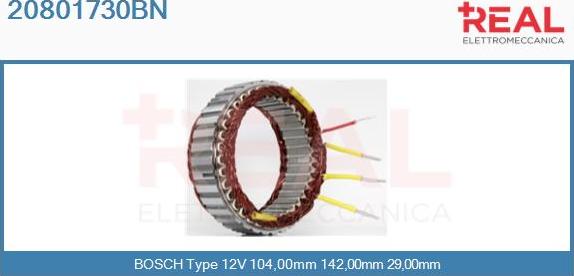 REAL 20801730BN - Stator, alternateur cwaw.fr