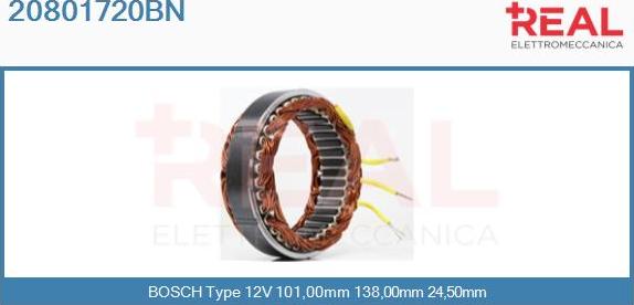 REAL 20801720BN - Stator, alternateur cwaw.fr