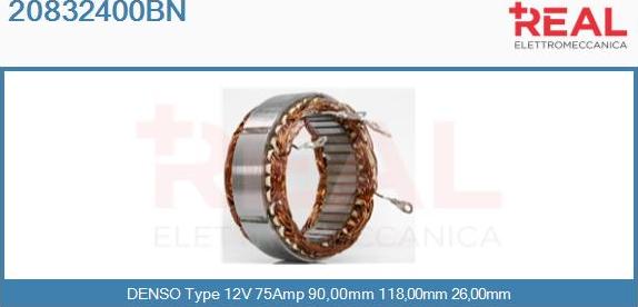 REAL 20832400BN - Stator, alternateur cwaw.fr