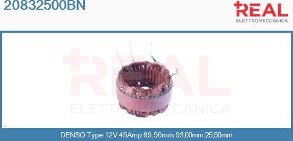 REAL 20832500BN - Stator, alternateur cwaw.fr