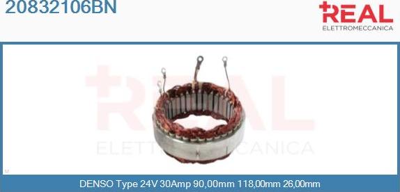 REAL 20832106BN - Stator, alternateur cwaw.fr