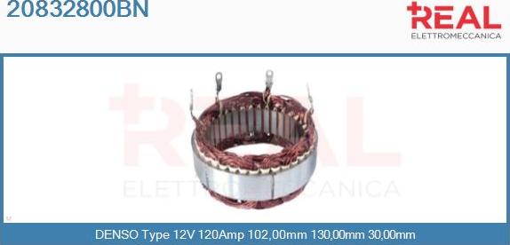 REAL 20832800BN - Stator, alternateur cwaw.fr