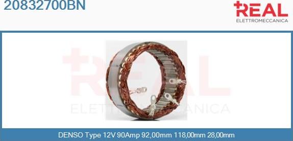 REAL 20832700BN - Stator, alternateur cwaw.fr