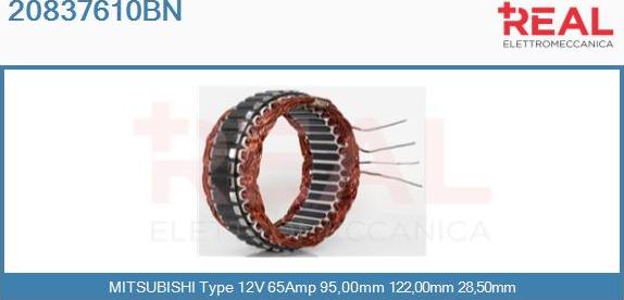 REAL 20837610BN - Stator, alternateur cwaw.fr