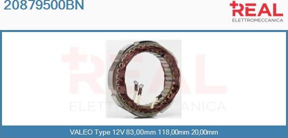 REAL 20879500BN - Stator, alternateur cwaw.fr