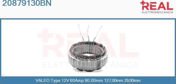 REAL 20879130BN - Stator, alternateur cwaw.fr