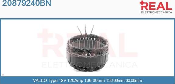 REAL 20879240BN - Stator, alternateur cwaw.fr