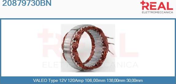 REAL 20879730BN - Stator, alternateur cwaw.fr