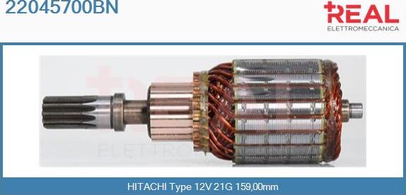 REAL 22045700BN - Induit, démarreur cwaw.fr