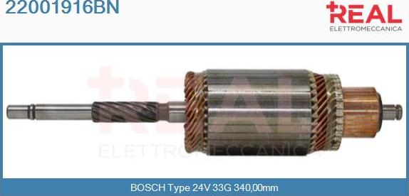 REAL 22001916BN - Induit, démarreur cwaw.fr