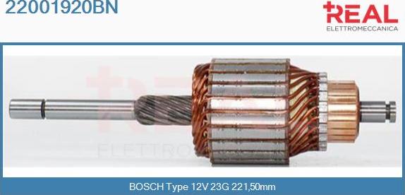 REAL 22001920BN - Induit, démarreur cwaw.fr