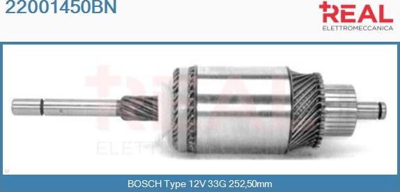 REAL 22001450BN - Induit, démarreur cwaw.fr