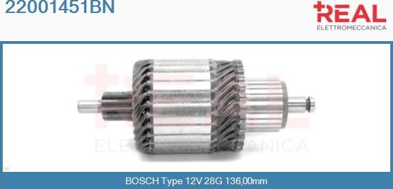 REAL 22001451BN - Induit, démarreur cwaw.fr