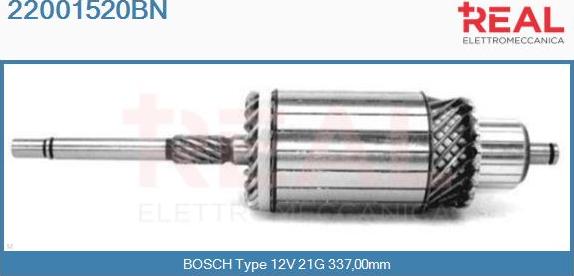 REAL 22001520BN - Induit, démarreur cwaw.fr