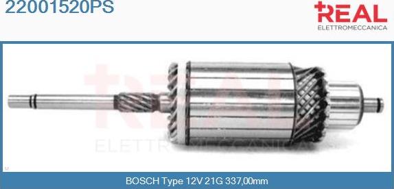 REAL 22001520PS - Induit, démarreur cwaw.fr