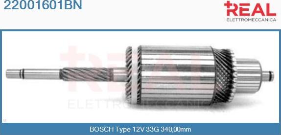 REAL 22001601BN - Induit, démarreur cwaw.fr