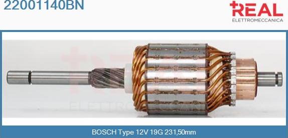 REAL 22001140BN - Induit, démarreur cwaw.fr