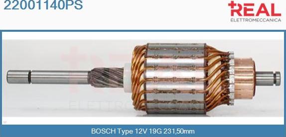 REAL 22001140PS - Induit, démarreur cwaw.fr