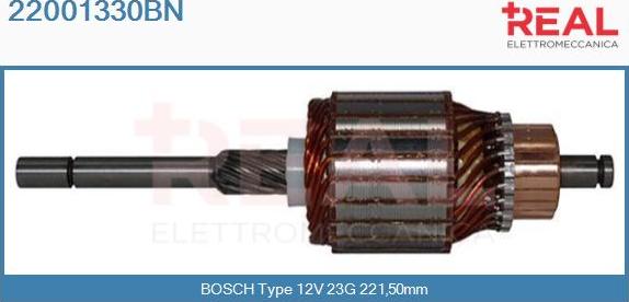 REAL 22001330BN - Induit, démarreur cwaw.fr