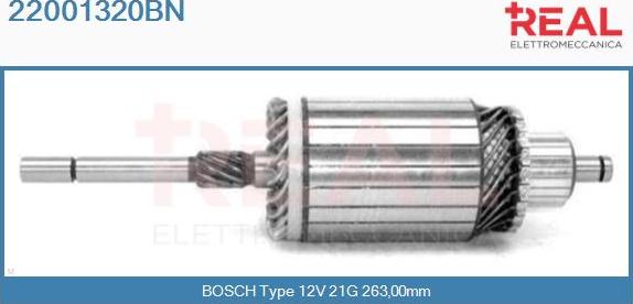 REAL 22001320BN - Induit, démarreur cwaw.fr