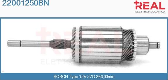 REAL 22001250BN - Induit, démarreur cwaw.fr