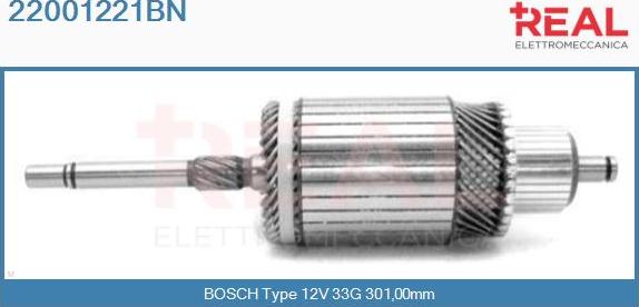 REAL 22001221BN - Induit, démarreur cwaw.fr