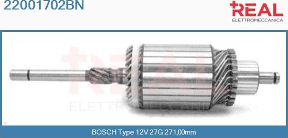 REAL 22001702BN - Induit, démarreur cwaw.fr