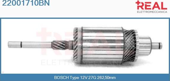 REAL 22001710BN - Induit, démarreur cwaw.fr