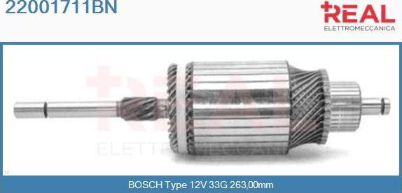 REAL 22001711BN - Induit, démarreur cwaw.fr