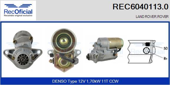 RECOFICIAL REC6040113.0 - Démarreur cwaw.fr