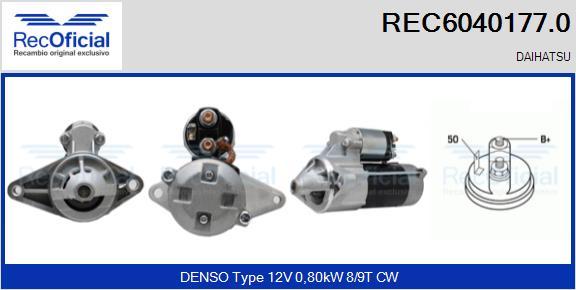 RECOFICIAL REC6040177.0 - Démarreur cwaw.fr