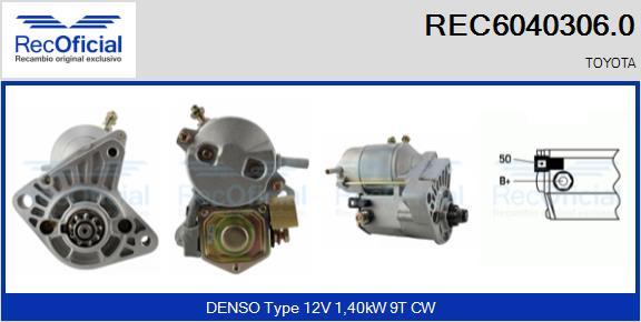 RECOFICIAL REC6040306.0 - Démarreur cwaw.fr