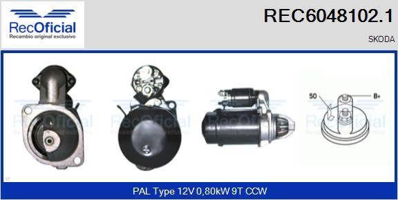 RECOFICIAL REC6048102.1 - Démarreur cwaw.fr