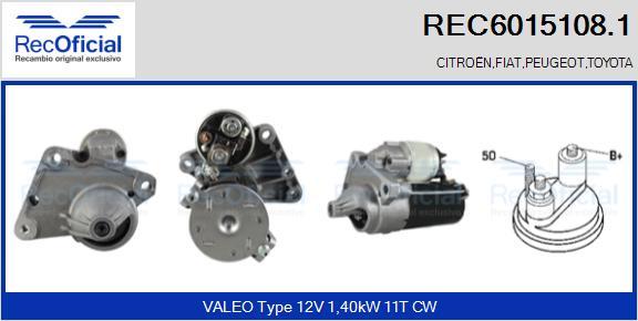 RECOFICIAL REC6015108.1 - Démarreur cwaw.fr