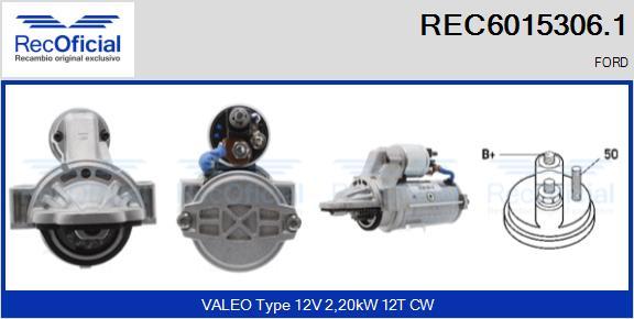 RECOFICIAL REC6015306.1 - Démarreur cwaw.fr